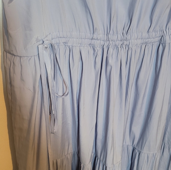 Mango Periwinkle Maxi Length Ruffled Dress Size 8 - Picture 4 of 6
